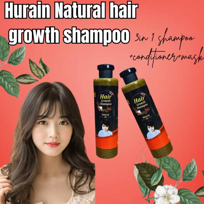 🌿 Hurain Natural Hair Growth Shampoo – Stronger, Thicker & Healthier Hair, Naturally